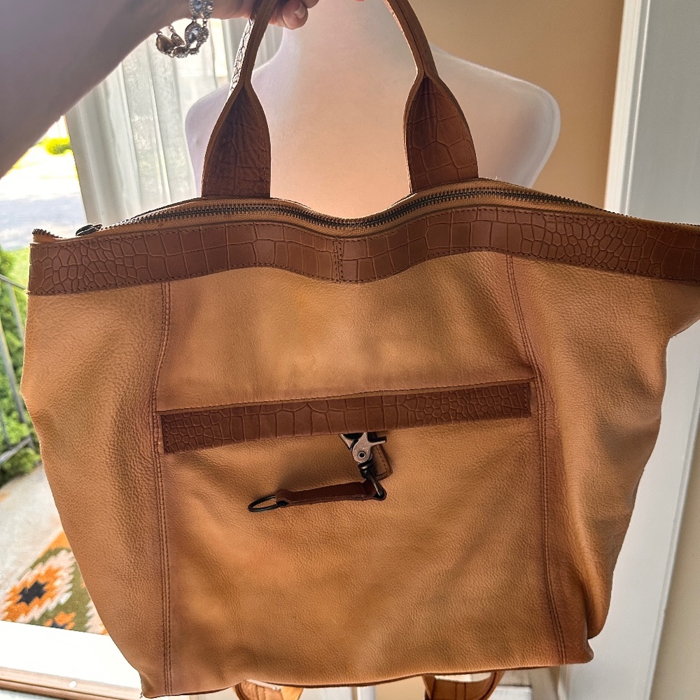 Free People Leather Handbag Backpack New without tags